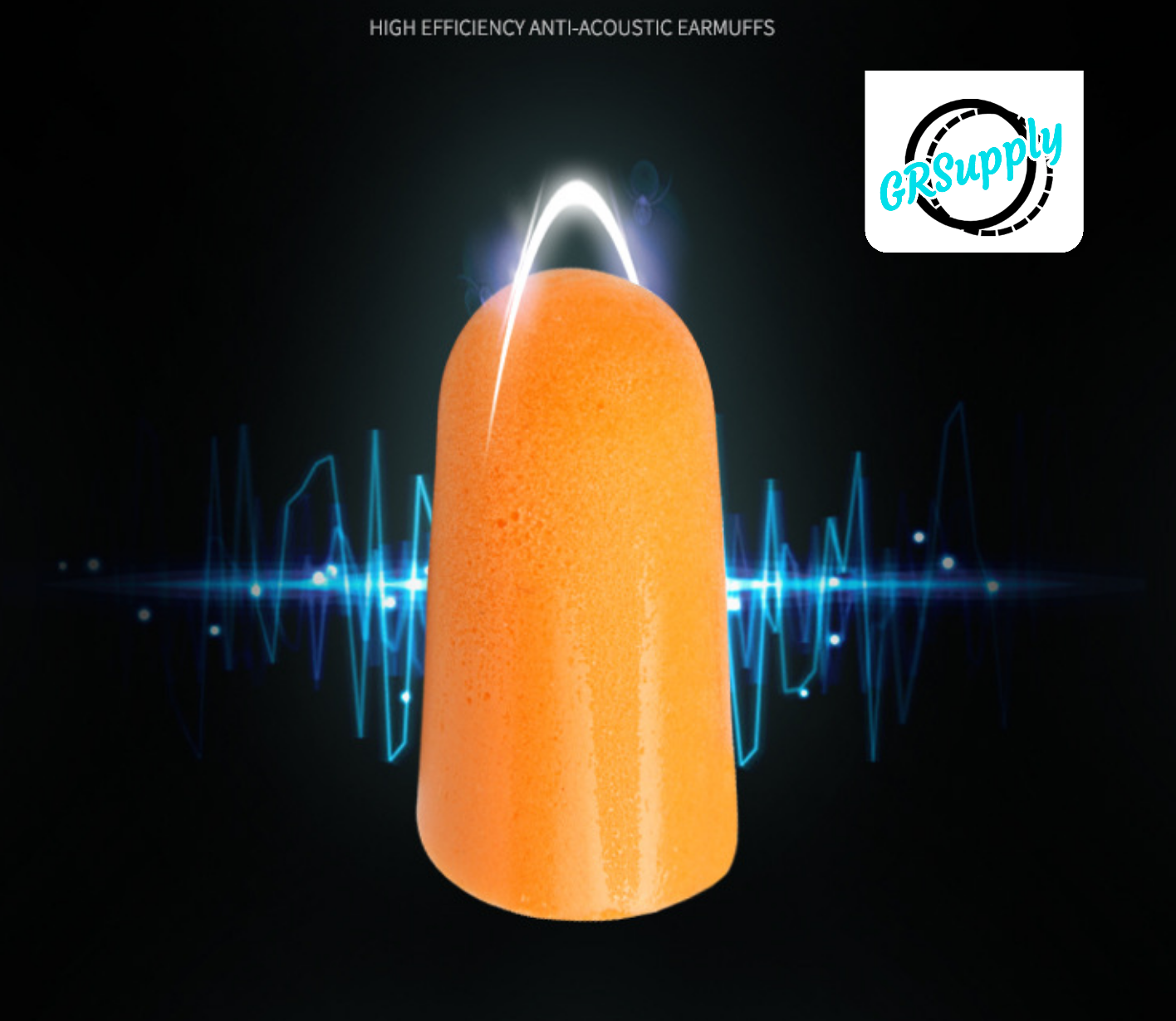 GR Supply Soft Foam Ear Plugs, Comfortable Ear Plugs For Sleeping, Construction Work, Sports and